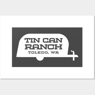 Tin Can Ranch Trailer Logo White Posters and Art